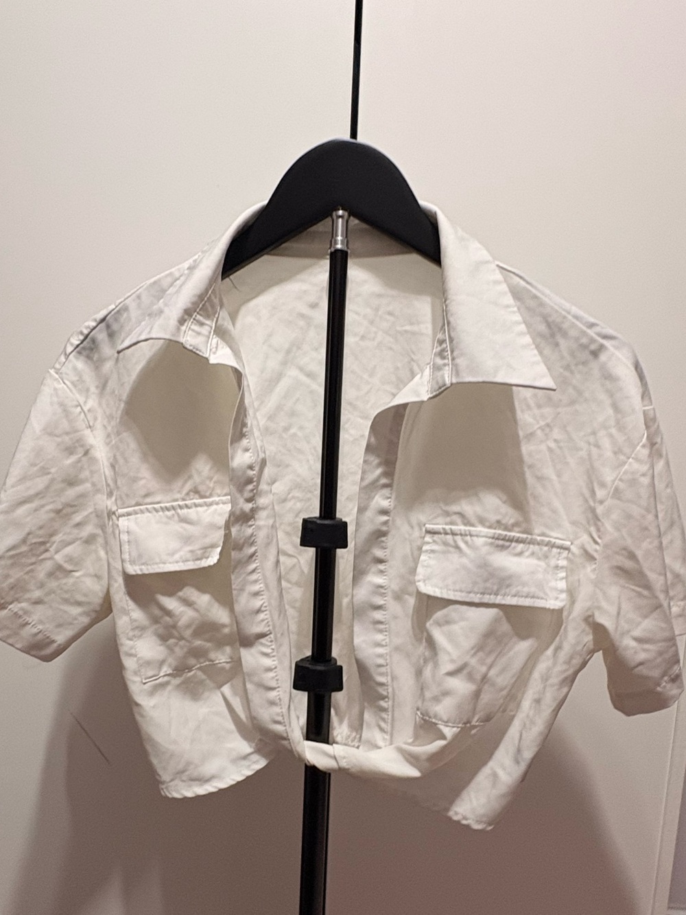 SHEIN White Cropped Utility Jacket – Short Sleeve – Size S